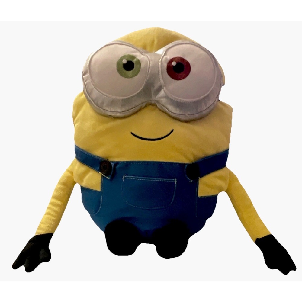 Minions Bob Plush Cuddle Buddy Pillow "20"‎ Yellow Blue Illumination Soft Toy